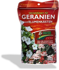 Spezialdünger für Geranien und Blumenkästen