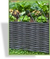 Beeteinfassung Typ 13 PVC Rattan eckig
