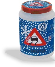 Glatteisbremse aus Kalkstein in der Streukanne