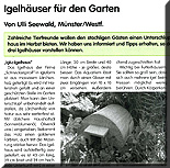 Igelhäuser für den Garten